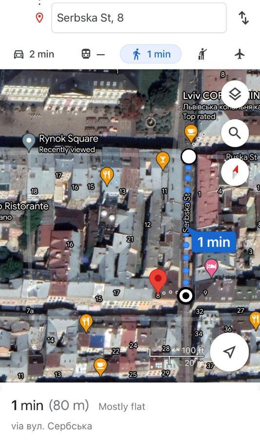 דירות לבוב 1 Minute To Rynok Square מראה חיצוני תמונה